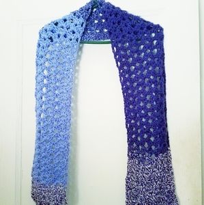 Purple multicolored island lace scarf